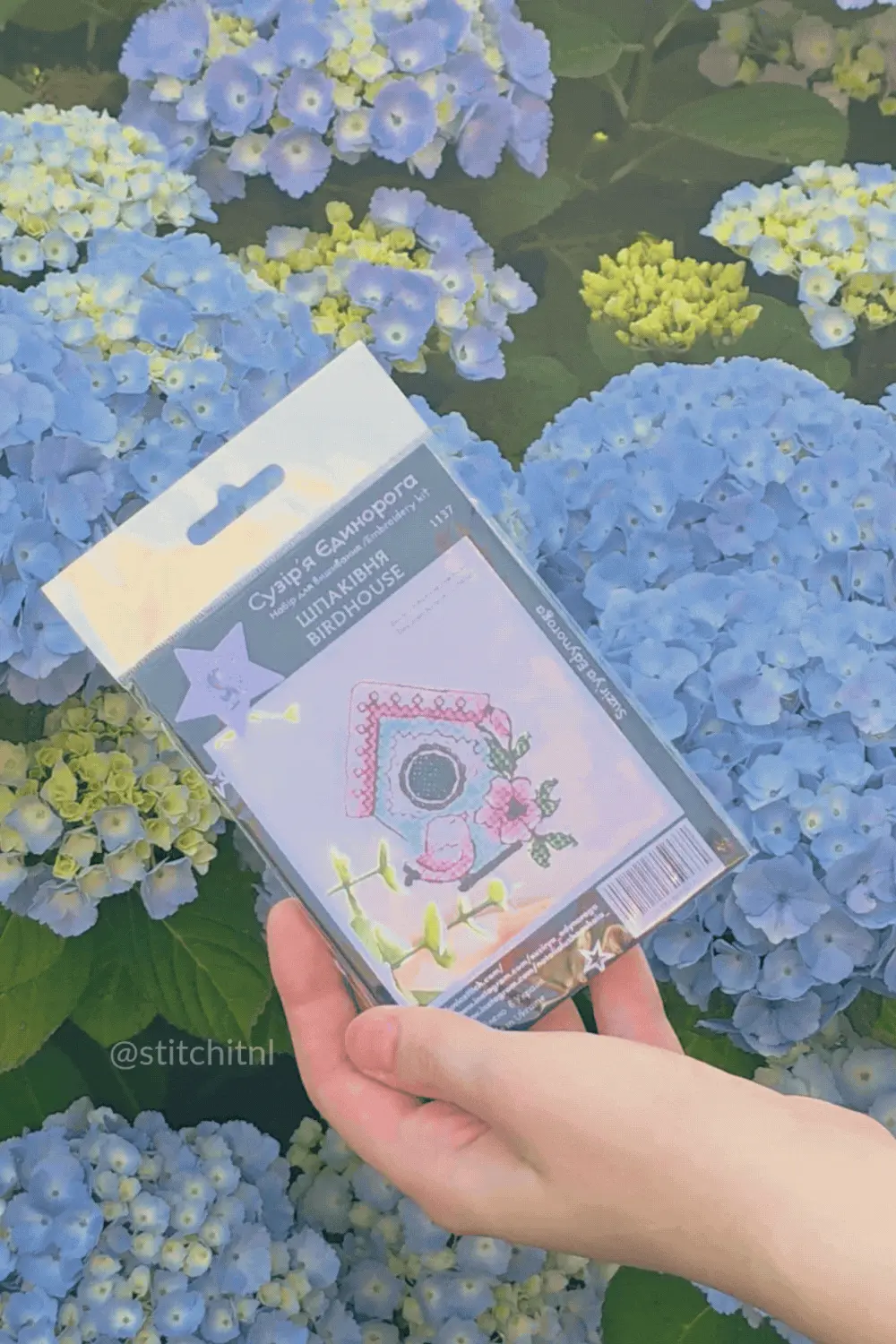 Mini Birdhouse Bead Embroidery Kit on Flexible Plastic