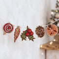 Holiday Embroidery Kit On Wood | Christmas Garland | Product Preview