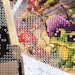 Modern Embroidery Kit On Plastic | Halloween Frog | Plastic Canva Closeup