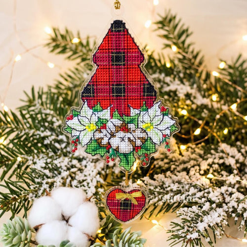 Small Embroidery Kit On Plastic | Christmas Tree | Product Preview On Christmas Tree