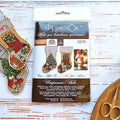 Small Embroidery Kit On Wood | Christmas Stocking | Beaded | Packaging