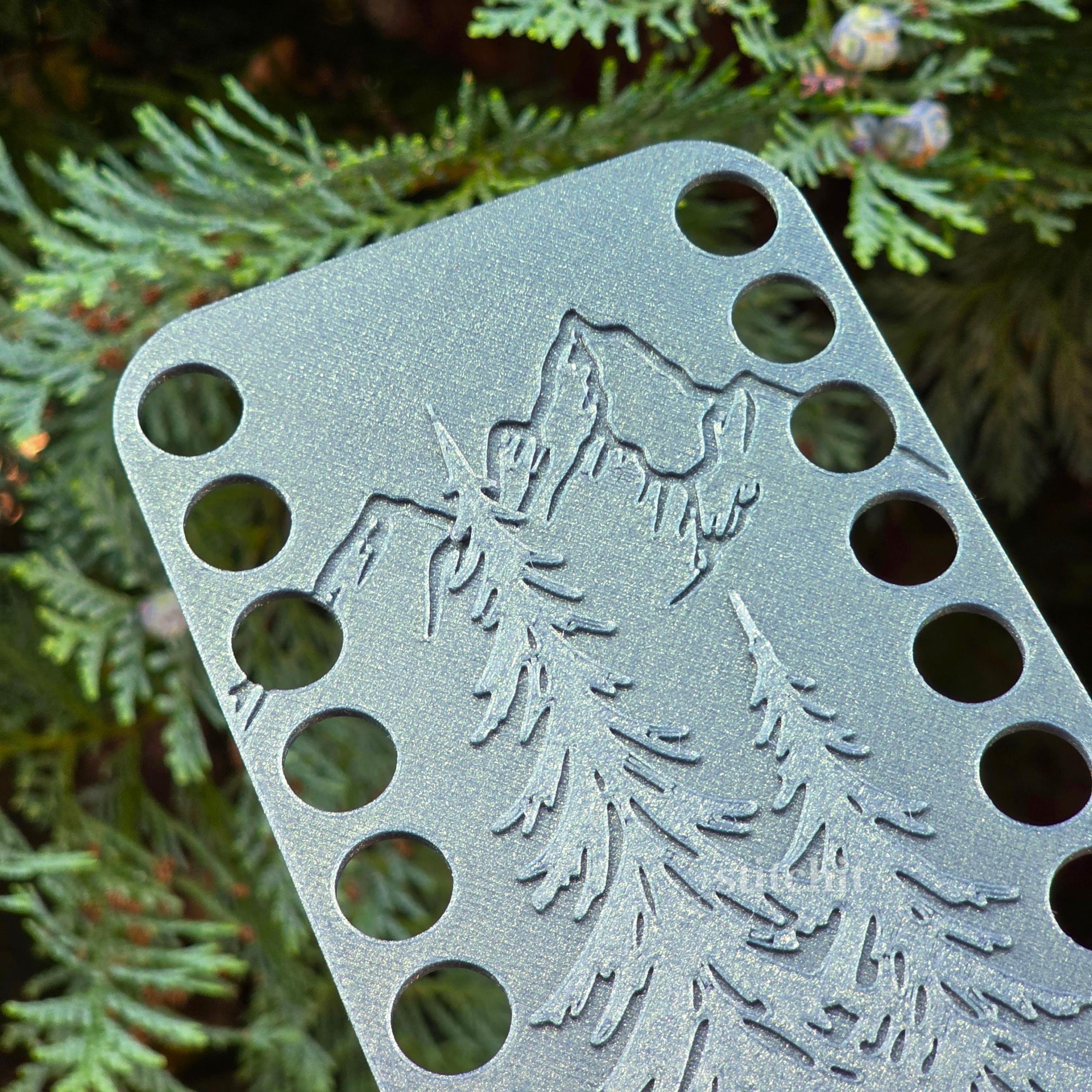 Thread Organizer 3D Printed | Embroidery & Cross Stitch Floss Holder, Mountain Pine Forest Design