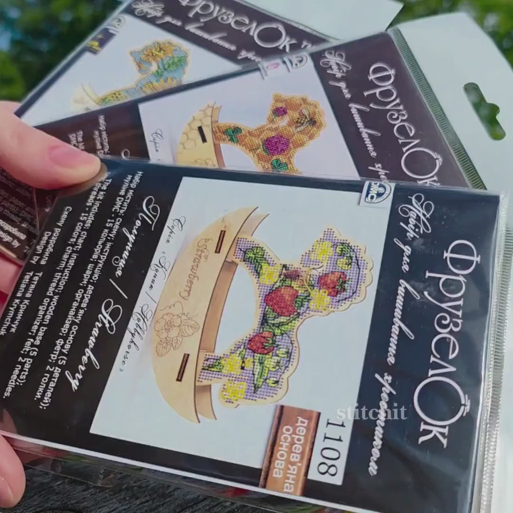Honingbij Paard Kruissteekpakket op Hout | Borduurwerk Staande Decoratie